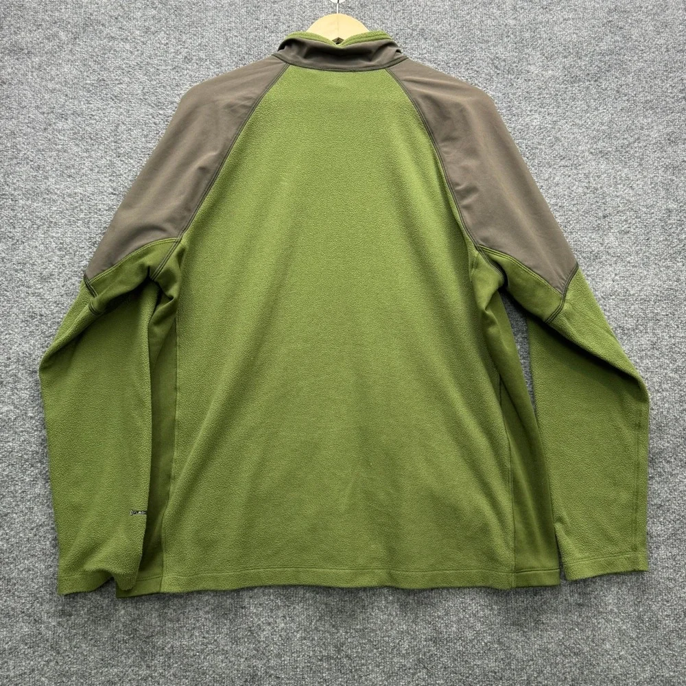 The North Face FlashDry Full Zip Jacket Mens XL‎ Green Brown Outdoor Fleece
